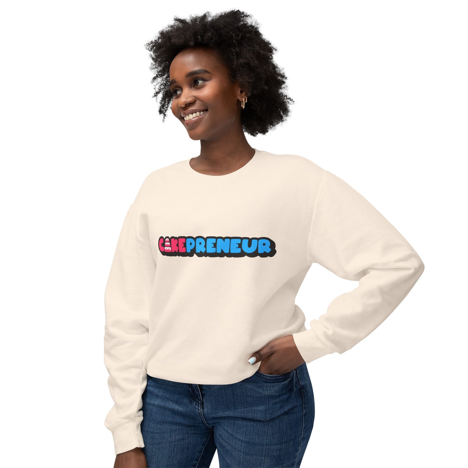 Cakepreneur® Unisex Lightweight Crewneck Sweatshirt