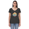 Crazy for Cake Women’s recycled v-neck t-shirt
