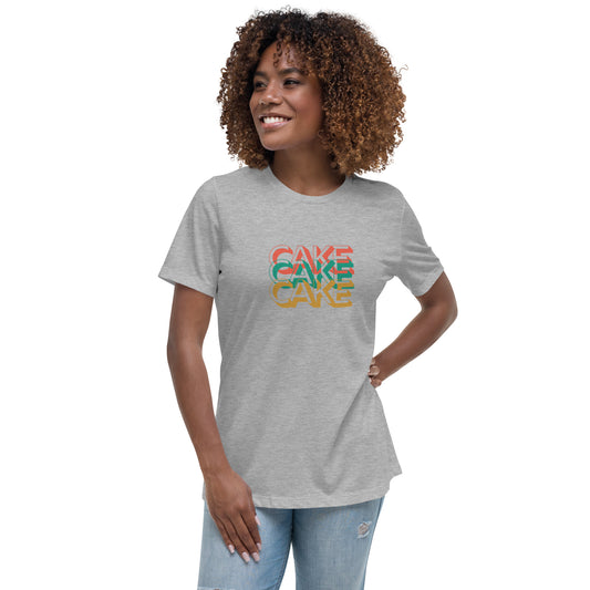 Retro Vibe CAKE CAKE CAKE Women's Relaxed T-Shirt