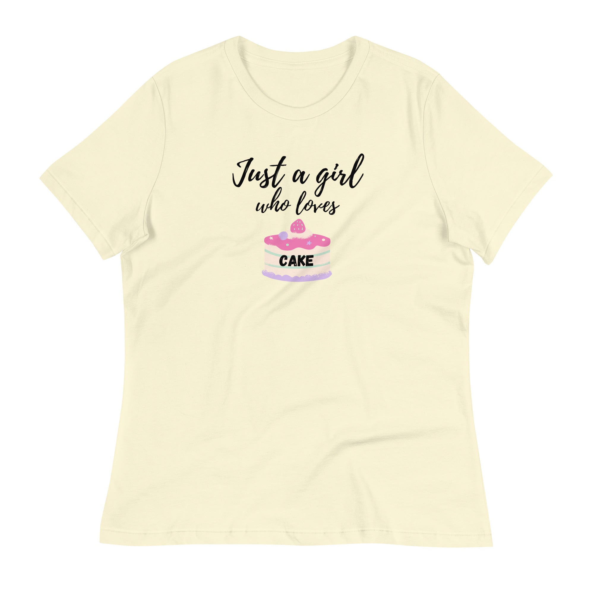 Just a Girl Who Loves Cake Women&#39;s Relaxed T-Shirt