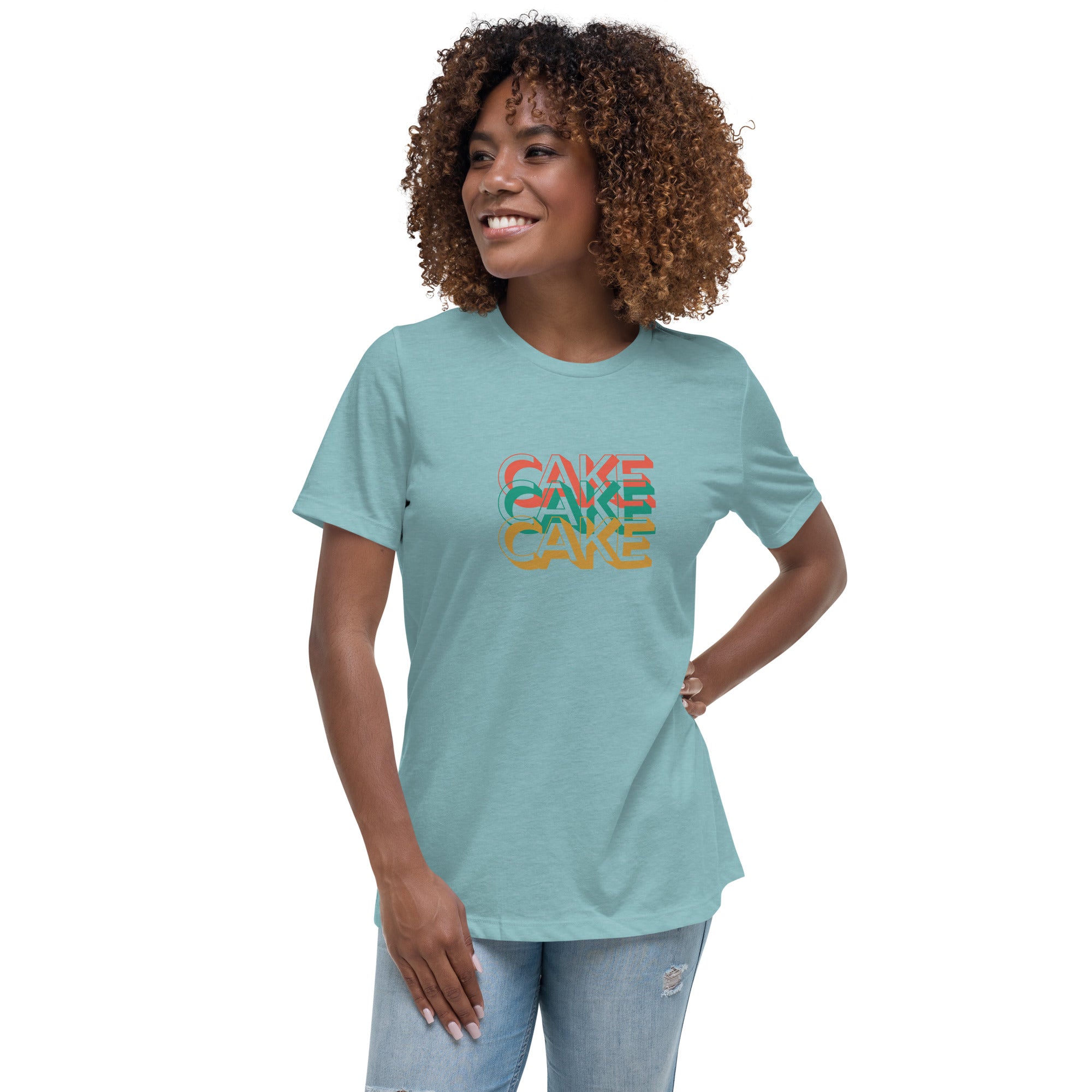 Retro Vibe CAKE CAKE CAKE Women&#39;s Relaxed T-Shirt