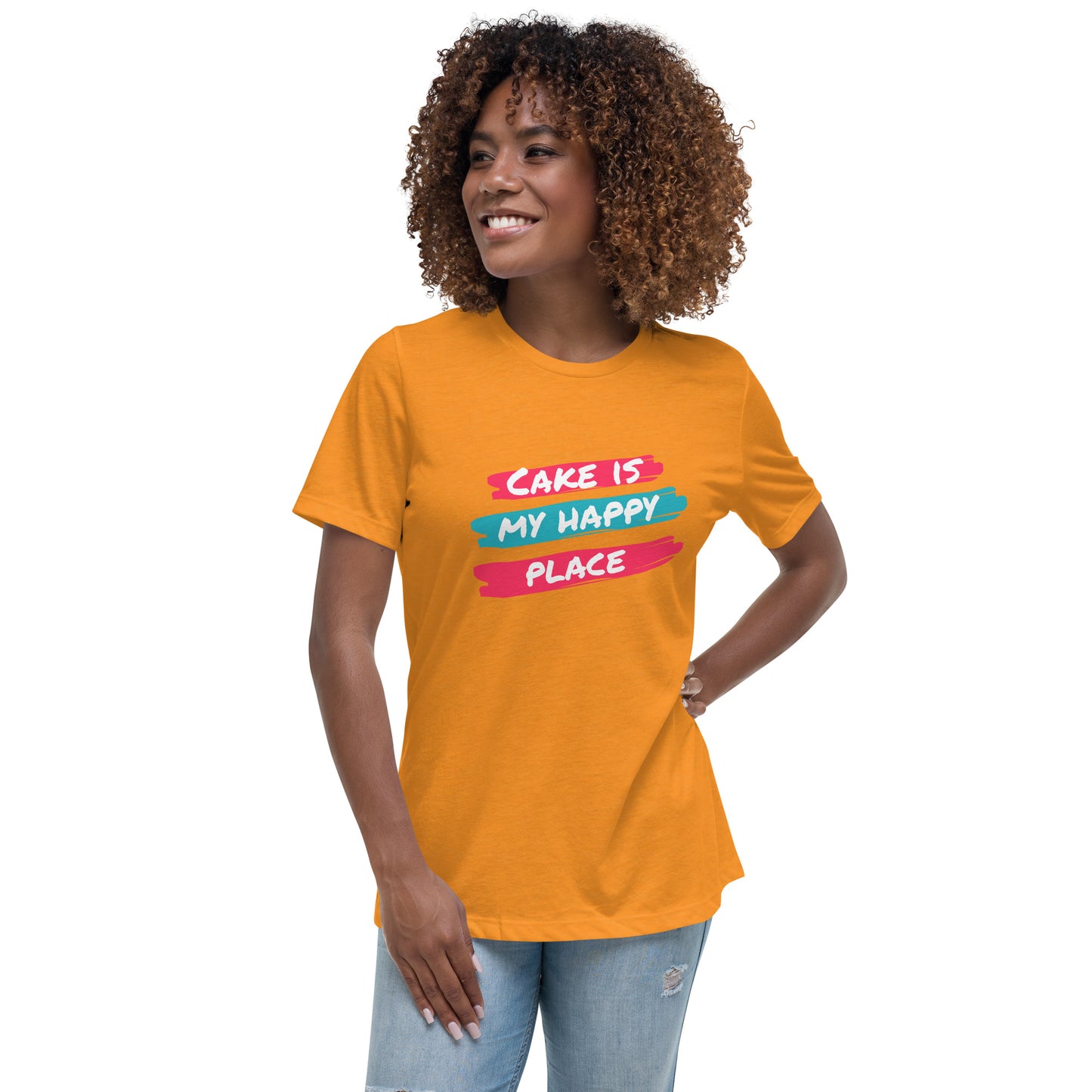 Cake is My Happy Place Women's Relaxed T-Shirt