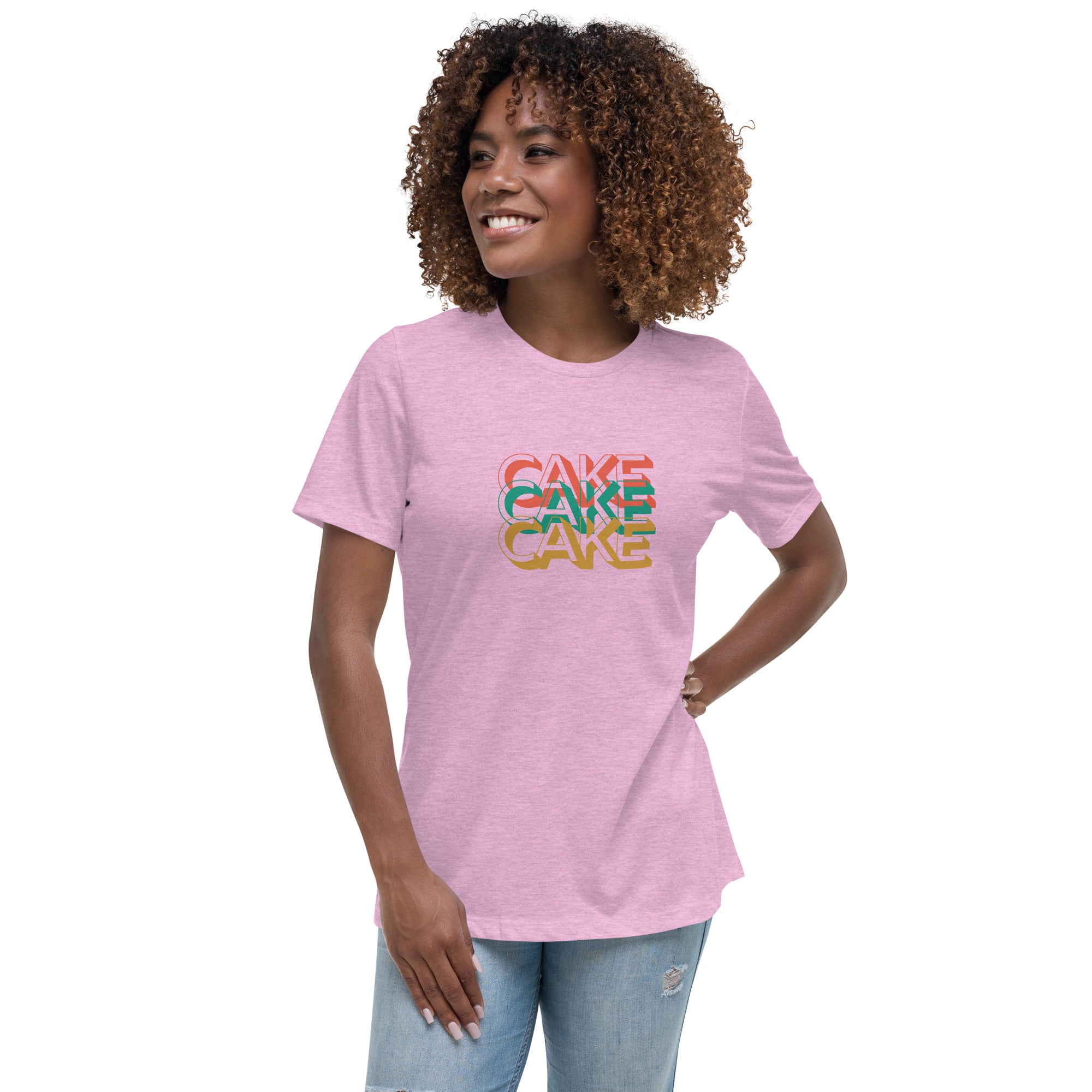 Retro Vibe CAKE CAKE CAKE Women&#39;s Relaxed T-Shirt