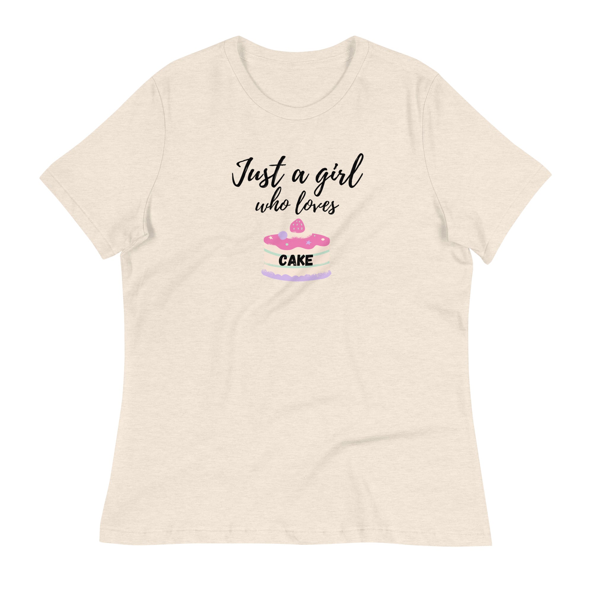 Just a Girl Who Loves Cake Women&#39;s Relaxed T-Shirt