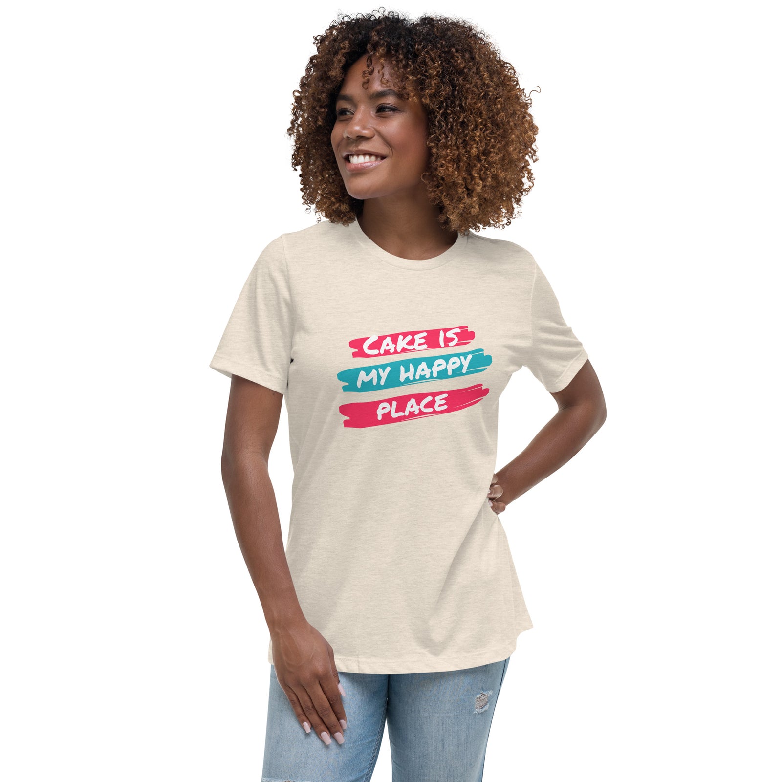 Cake is My Happy Place Women's Relaxed T-Shirt
