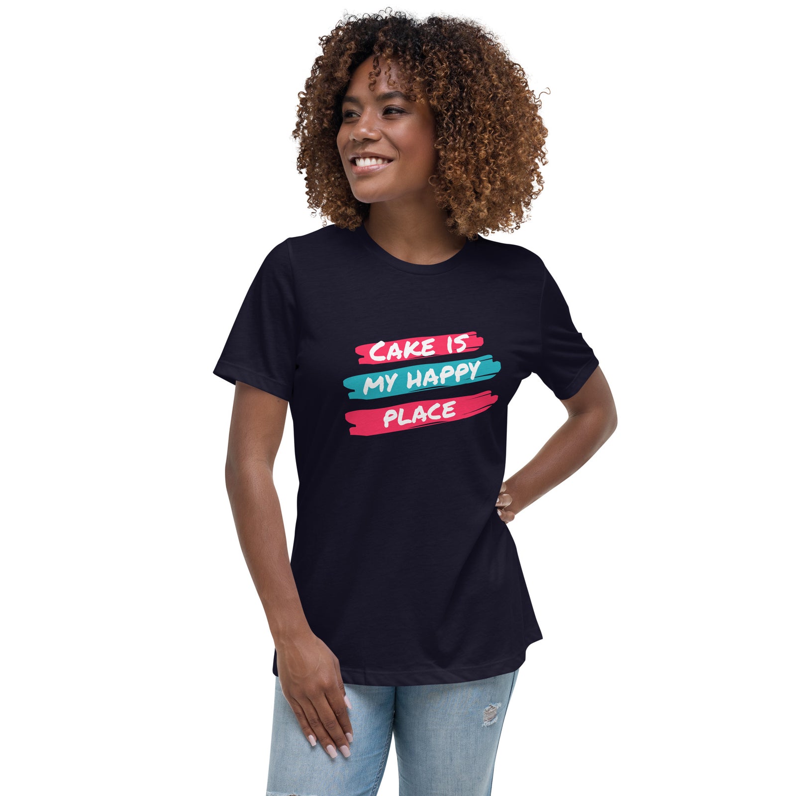 Cake is My Happy Place Women's Relaxed T-Shirt