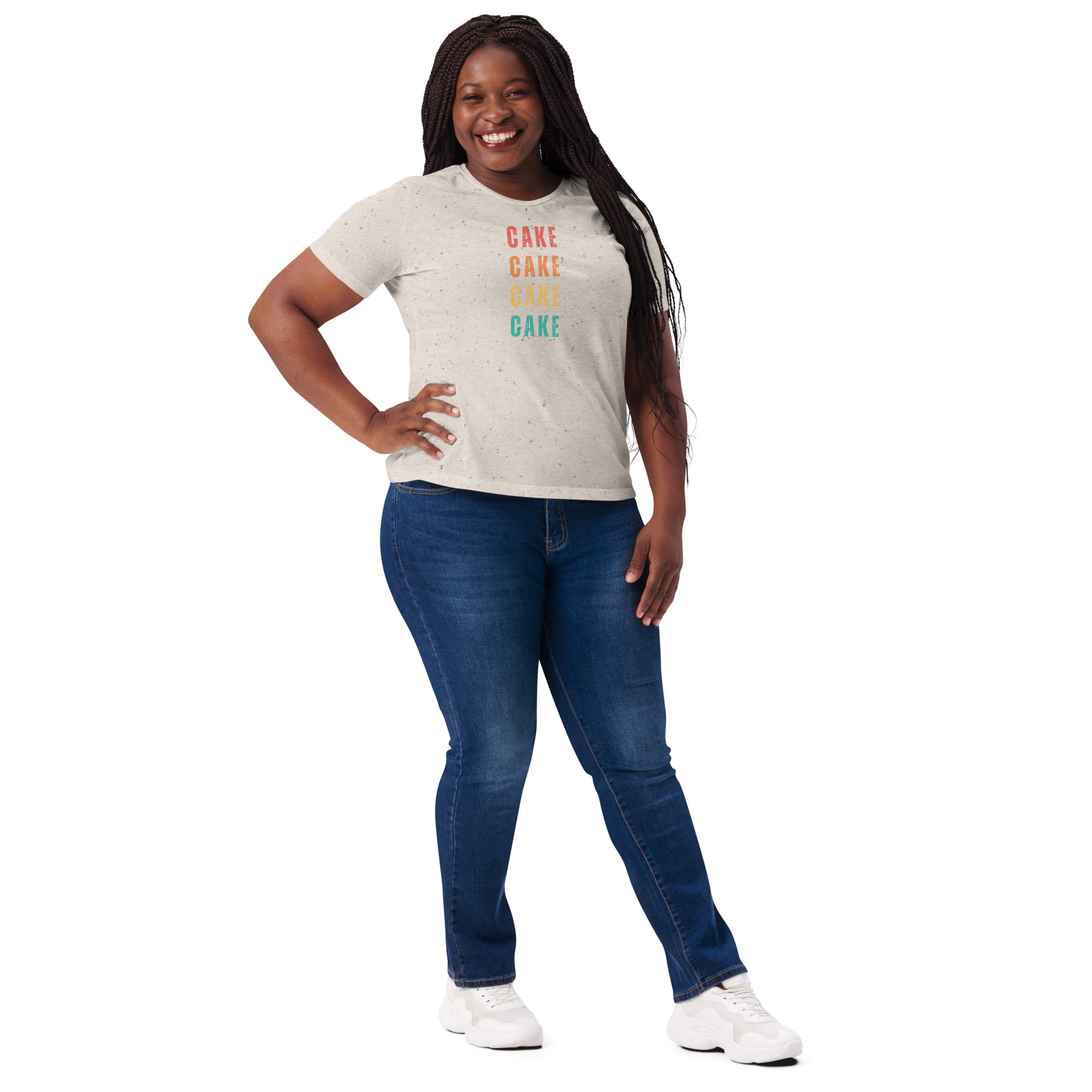 Cake (Cake, Cake, Cake) Women’s relaxed tri-blend t-shirt